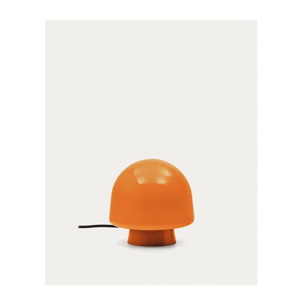 Narančasta stolna lampa sa staklenim sjenilom (visina 20 cm) Reig – Kave Home-image-3