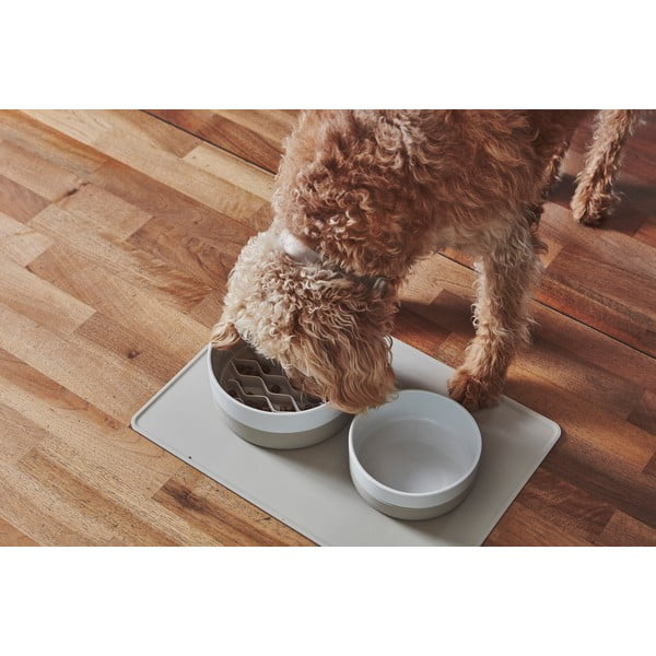 Porculanska zdjela za hranu za ljubimce za pse ø 21,5 cm Coppa Greige M/L – MiaCara-image-3