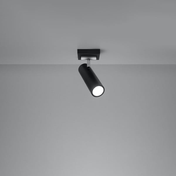Crna stropna svjetiljka 8x8 cm Mira – Nice Lamps