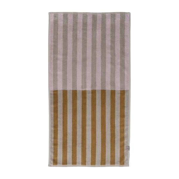 Smeđe-bež ručnik od organskog pamuka 50x90 cm Disorder - Mette Ditmer Denmark