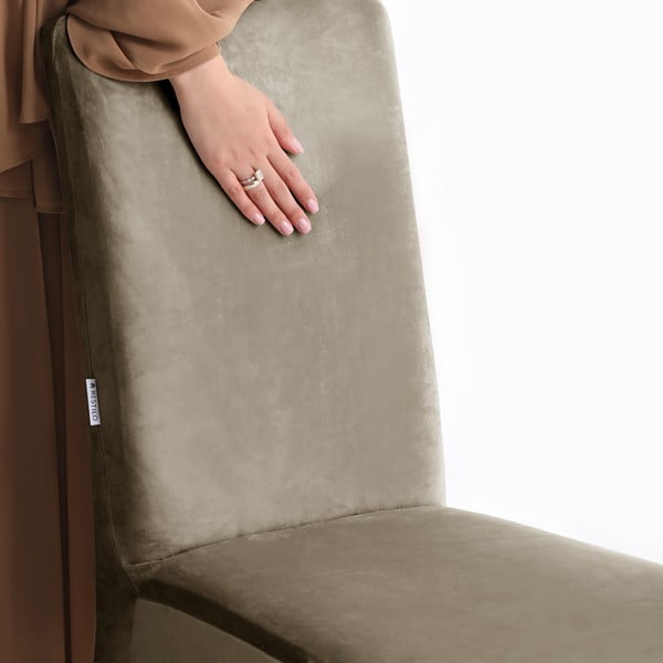 Sivo-bež rastezljiva presvlaka za stolicu 48 cm Sento – Restilo-image-4