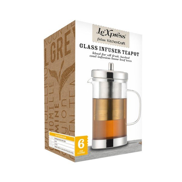Čajnik s inox cjediljkom Kitchen Craft, 1000 ml-image-2