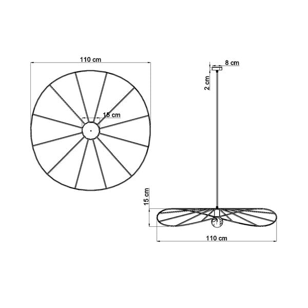 Crna viseća svjetiljka ø 110 cm Elliot – Sollux-image-4