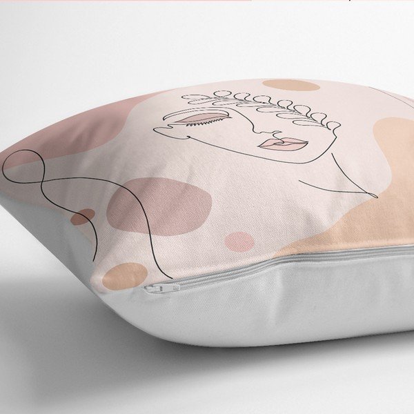 Set od 4 ukrasne jastučnice Minimalist Cushion Covers Draw Art Women, 45 x 45 cm-image-1