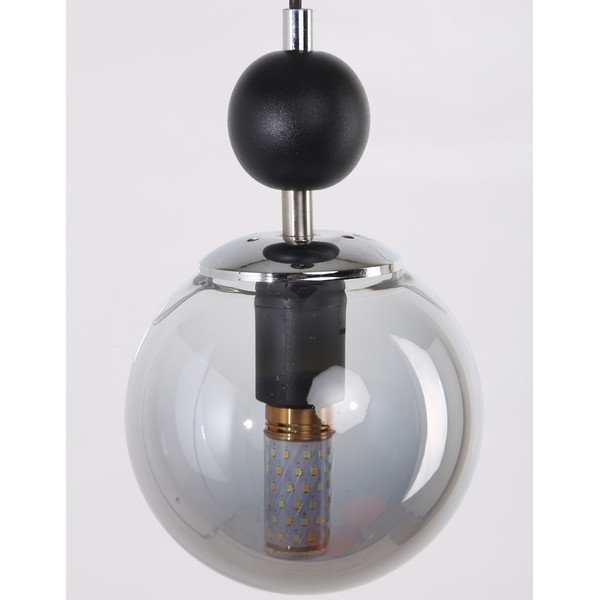 Crna/siva viseća svjetiljka sa staklenim sjenilom ø 15 cm Marble – Squid Lighting-image-1