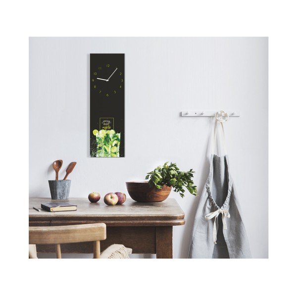 Zidni sat Styler Glassclock Mojito, 20 x 60 cm-image-1