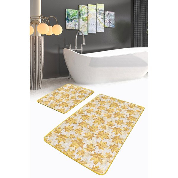 Žute kupaonske prostirke u setu 2 kom 60x100 cm – Mila Home-image-2