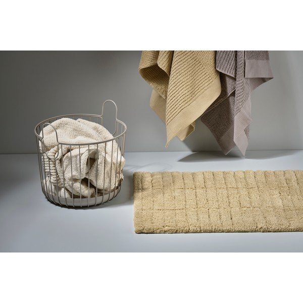 Tamno bež pamučna prostirka za kupaonicu Zone Tiles, 80 x 50 cm-image-2