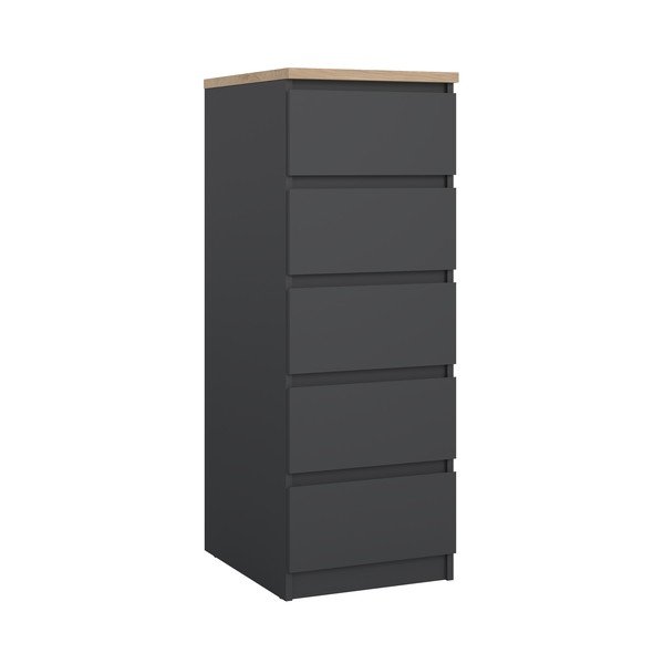 Tamno siva komoda 40x111x50 cm Naia – Tvilum