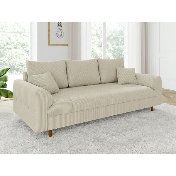 Bež sofa od samta 210 cm Ariella – Ropez-image-3