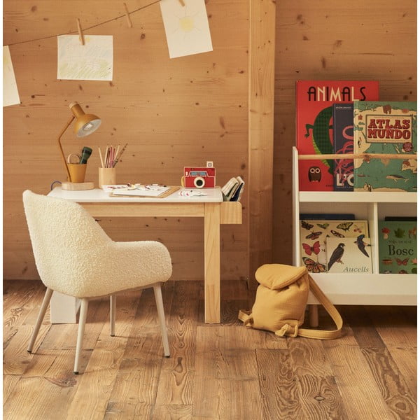 Dječji radni stol s bijelom pločom stola 40x77 cm Serwa – Kave Home-image-1