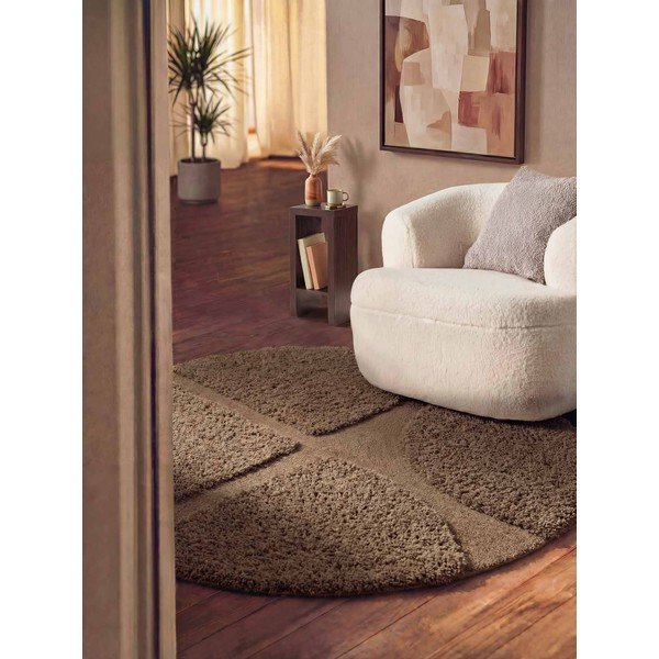 Smeđi ručno rađen okrugao tepih ø 160 cm Lambeth Jasper – Ted Baker-image-1