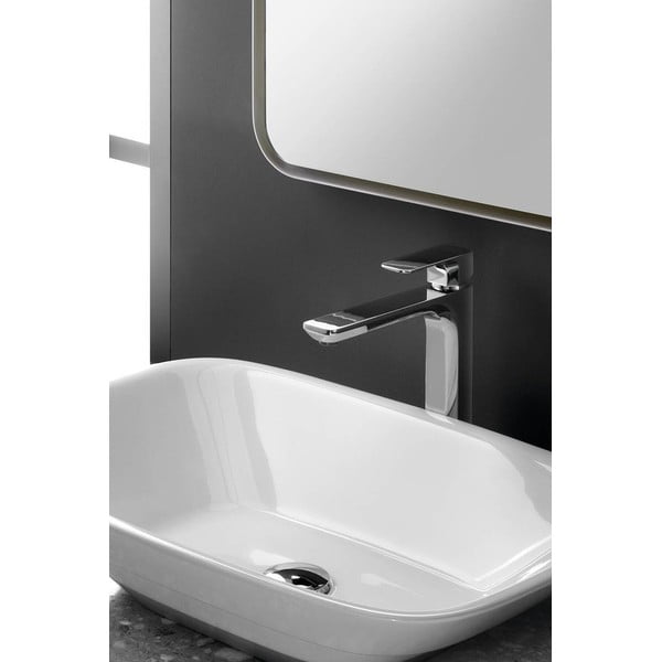 Stojeća slavina za umivaonik u sjajno srebrnoj boji Spy – Sapho-image-3