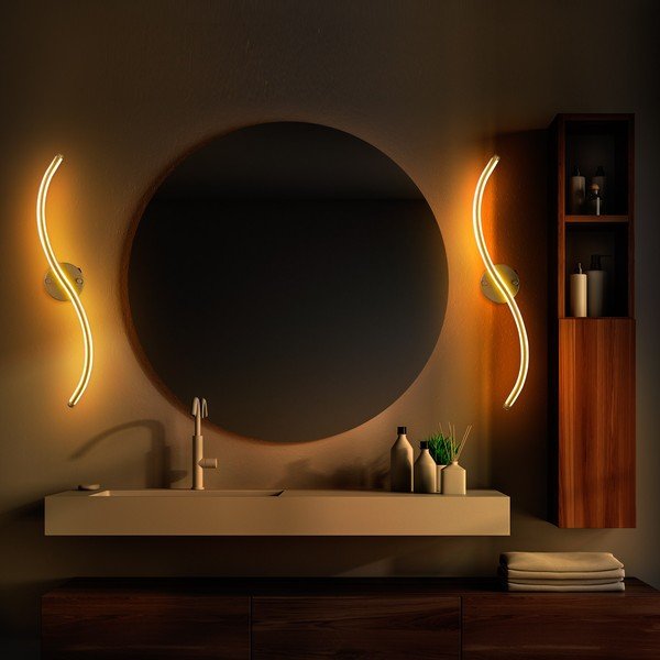 LED zidna lampa u zlatnoj boji Yilan – Opviq lights-image-4