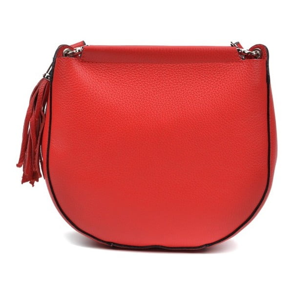 Crvena kožna torbica Anne Luchini Narhullo