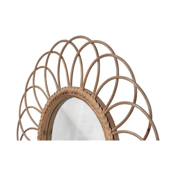 Zidno ogledalo s okvirom od bambusa ø 59 cm Flores – Basiclabel -image-2