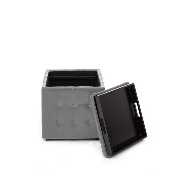 Sivi pouf s prostorom za odlaganje Tomasucci Case-image-1