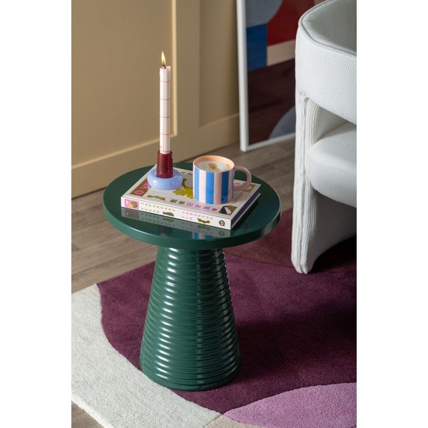 Metalni okrugao pomoćni stol ø 40 cm Catania Ribbed – Leitmotiv-image-1