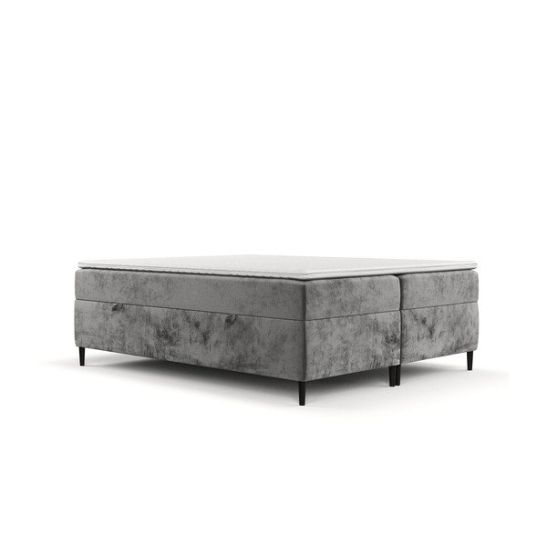 Tamno sivi boxspring krevet s prostorom za pohranu 180x200 cm Araya – Maison de Rêve