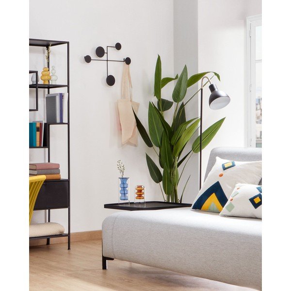 Crna metalna zidna vješalica Kave Home Vianela, 52 x 40 cm-image-3