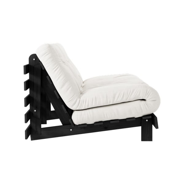 Krem sklopiva sofa 140 cm Roots Black Night – Karup Design-image-4