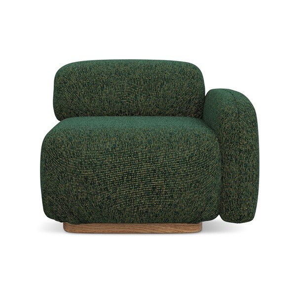 Tamno zelena modularna sjedeća garnitura (s desnim kutom) Ailani – Makamii