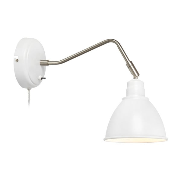Bijela zidna svjetiljka s detaljima u srebrnoj Markslöjd Coast