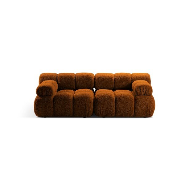 Sofa od bouclé tkanine boja terakote 188 cm – Micadoni 