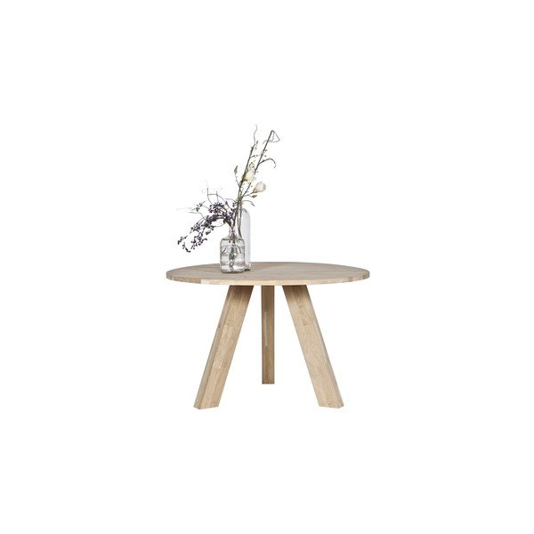 Blagovaonski stol od hrastovog drveta DRVO Rhonda, ø 129 cm-image-1