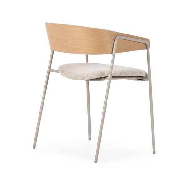 Svijetlo sive/u prirodnoj boji podstavljene blagovaonske stolice u setu s naslonima za ruke 2 kom Cora – MOME-image-3