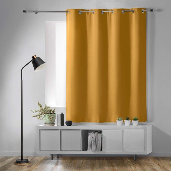 Oker žuta zatamnjujuća zavjesa 135x180 cm Occult – douceur d'intérieur-image-1