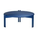 Plavi okrugao stolić za kavu od masivnog bora ø 80 cm Sticks – Karup Design