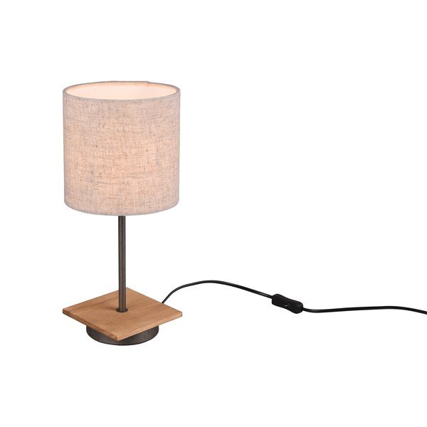 Bež/u prirodnoj boji stolna lampa s tekstilnim sjenilom (visina 40 cm) Elmau – Trio-image-1