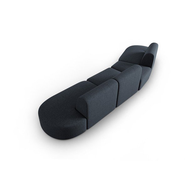 Plava sofa od šenila s lijevim kutom 428 cm Paolo – Milo Casa-image-3