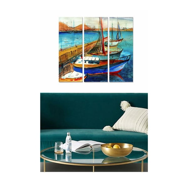 Slike u setu od 3 kom 20x50 cm Sailing - Wallity-image-1