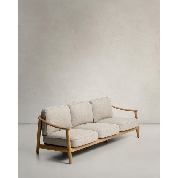 Bež/u prirodnoj boji podstavljena vrtna sofa Elunda – Kave Home
