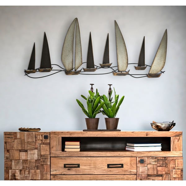 Metalni zidni ukras 119x51 cm Regata – Mauro Ferretti-image-1