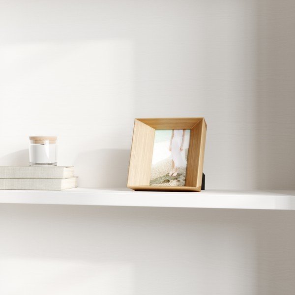 Drveni stojeći okvir u prirodnoj boji 17x17 cm Lookout – Umbra-image-1