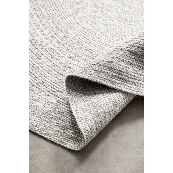 Bijeli obostrani/ručno rađen juten okrugao tepih ø 140 cm Braided – Hanse Home-image-2