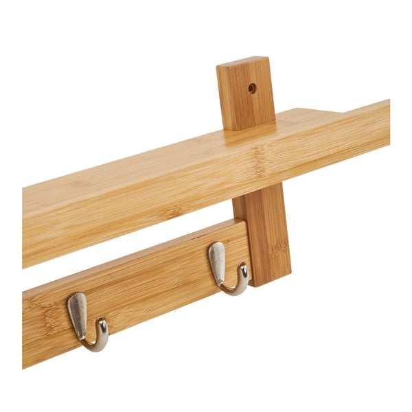 Zidna vješalica od bambusa s policom - Casa Selección-image-2