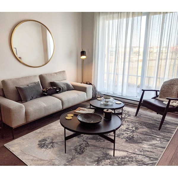 Sivo-krem vuneni tepih 160x240 cm Lissey – Agnella-image-1