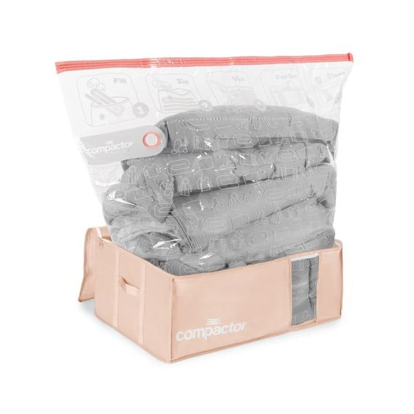 Vakuumske plastične kutije za pohranu odjeće u setu 3 kom 65x45x27 cm Pink Edition – Compactor-image-2