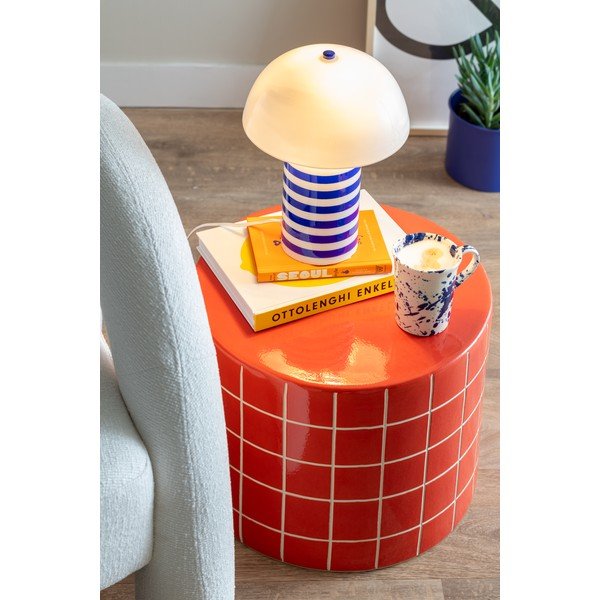 Okrugao pomoćni stol keramički ø 42 cm Retro Tiles – Leitmotiv-image-1