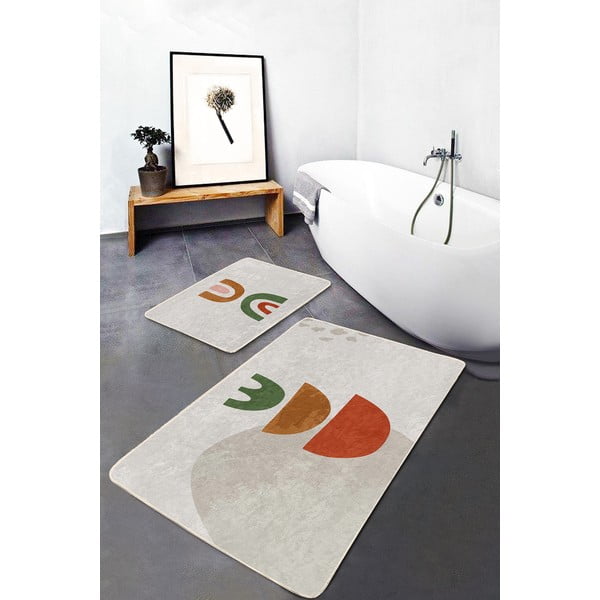 Bež kupaonske prostirke u setu 2 kom 60x100 cm – Mila Home-image-3