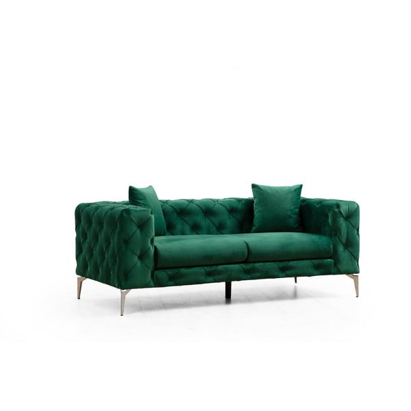 Tamno zelena baršunasti sofa 197 cm Como – Artie