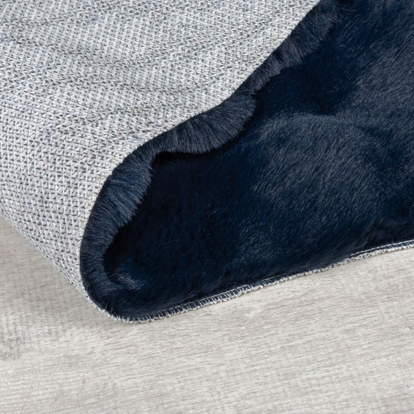 Tamno plavo sintetičko krzno 180x290 cm Waffle Faux Fur – Flair Rugs-image-3