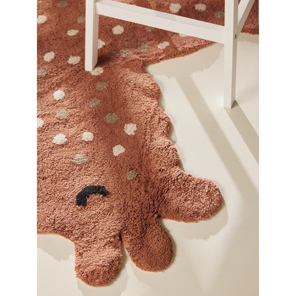 Smeđi periv/ručno rađen pamučan dječji tepih 89x120 cm Snuggle Gino – Hanse Home-image-4