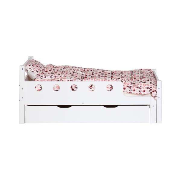 Bijela dječja ladica za ispod kreveta 70x140 cm White Junior – Flexa-image-2