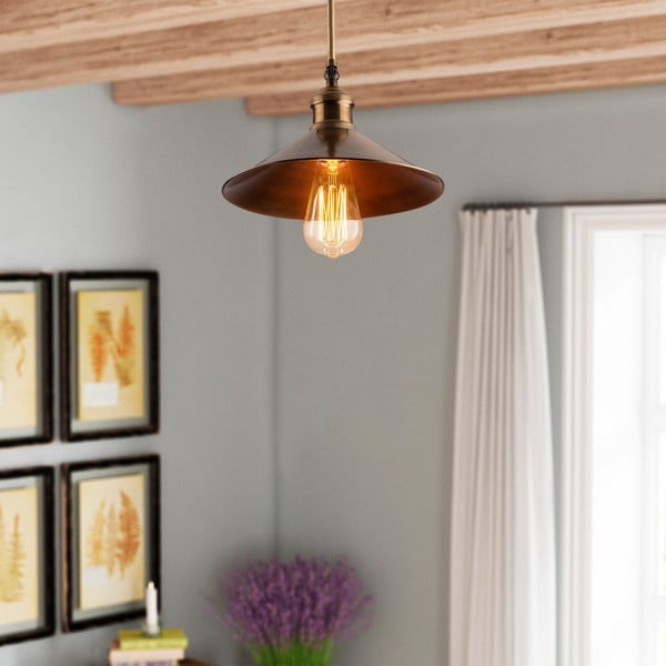 Stropna svjetiljka u brončanoj boji s metalnim sjenilom ø 24 cm Berceste – Opviq lights-image-1