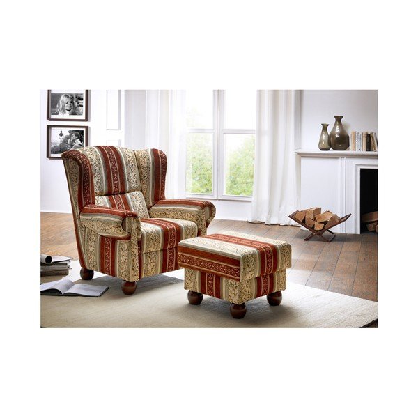 Crveni naslonjač s uzorkom Max Winzer Monarch Chenille-image-2